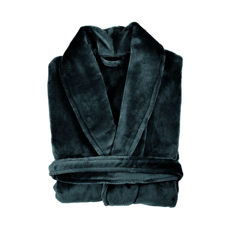 Peignoir Col chà¢le Velours polyester 300 g/m² Doris Vent du sud - Anthracite