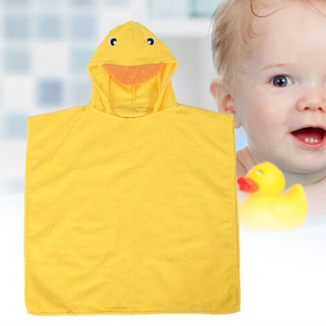 Peignoir de bain bébé épais à capuche, serviette-hoodie animaux doux pour nouveau-né, lavable