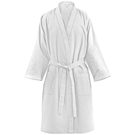 Peignoir de Bain en Coton "Carla" Blanc L