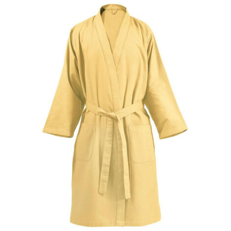 Peignoir de Bain en Coton "Carla" Jaune S