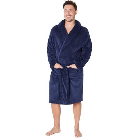 Peignoir de bain - Non spécifié - Modèle Polaire - Couleur Bleu - Taille L - Confort Doux