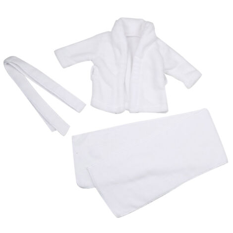 Peignoir de Bain pour Nouveau-né Accessoire Photo Bébé Blanc (3-6 Mois)