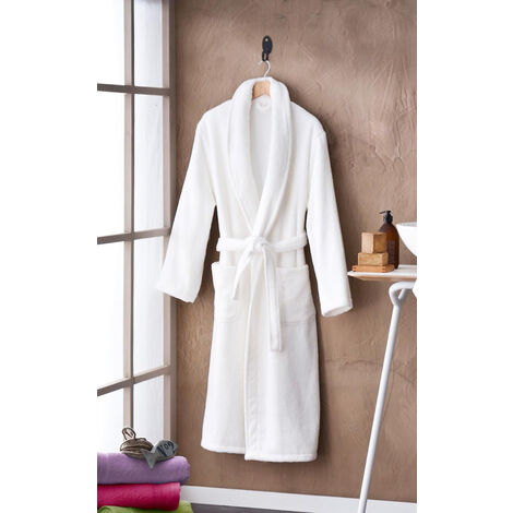 Peignoir de bain uni et coloré Blanc xxL
