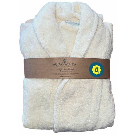 Peignoir en coton Bio, coloris naturel, Taille L