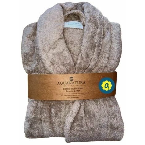 Peignoir en coton Bio, coloris sable, Taille XL
