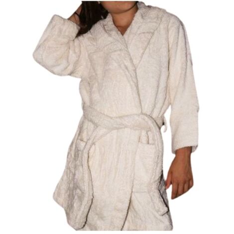Peignoir en coton Bio enfant, coloris naturel, Taille 14 ans