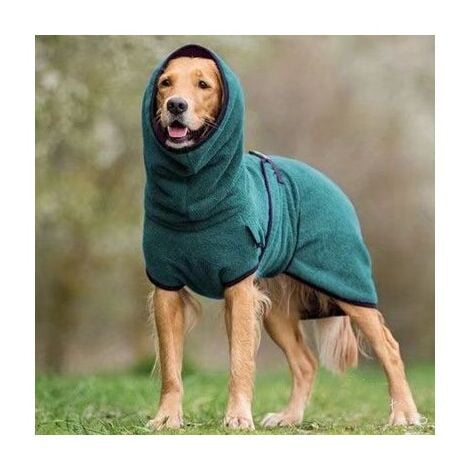 VOLAVO Peignoir pour chien en microfibre Serviette de bain pour chien à séchage rapide -XL Vert SOEKAVIA