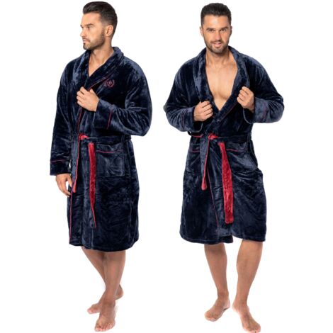 PEIGNOIR ROGER NAVY RED MEN L