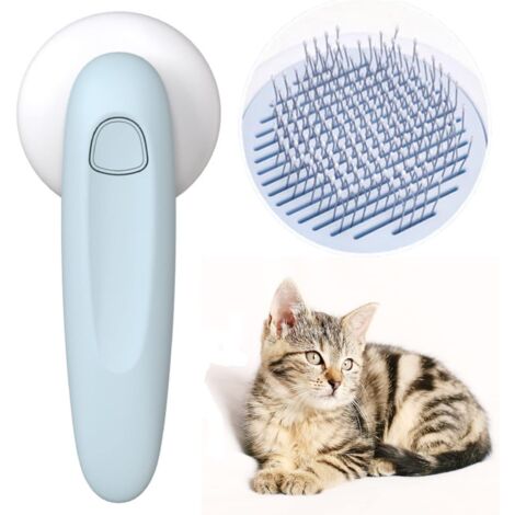 Peine de masaje para gatos, cepillo para perros, dispositivo portátil de masaje y aseo para la eliminación eficaz de hasta el 95% del pelo muerto y la capa interna enmarañada.