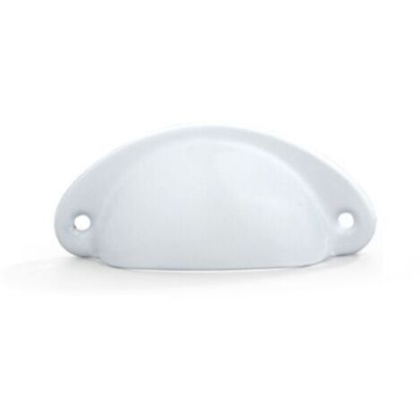 Peint en blanc-Poignee de meuble cuisine, 20 pièces poignée meuble, bouton de meuble, poignet meuble, poignee de meuble cuisine en fer courbé pour décorer des coiffeuses, des tiroirs, des meubles