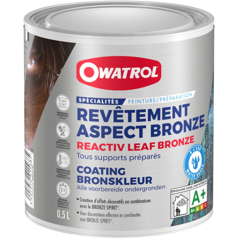 Revêtement aspect bronze Owatrol reactiv leaf bronze 0.5 litre