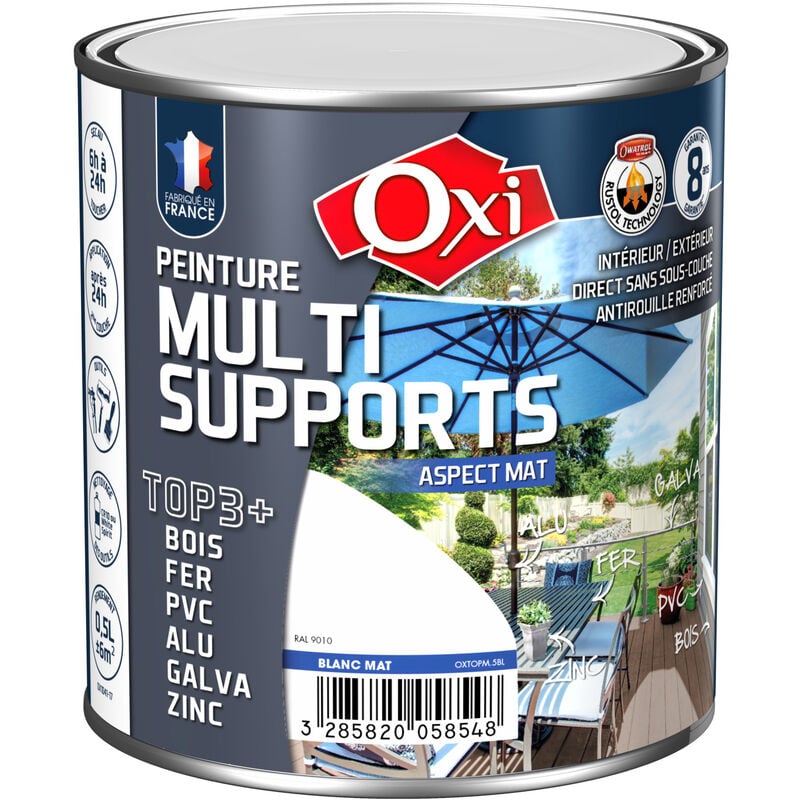 Solution intérieure/extérieure oxi peinture multi supports mat Gris Beige (ral 7006) 2.5 litres