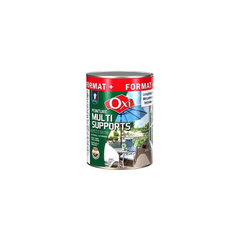 Solution intérieure/extérieure oxi peinture multi supports satin Gris Anthracite ral 7016 3 litres
