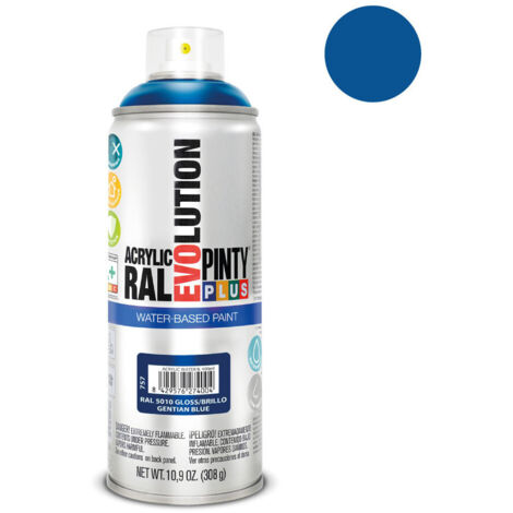 Peinture à base d'eau PintyPlus Evolution - RAL 5010 Bleu Gentiane Profond 520cc