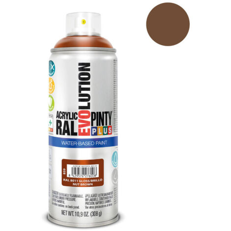 Peinture à base d'eau PintyPlus Evolution - RAL 8011 Brun noyer chaud 520cc