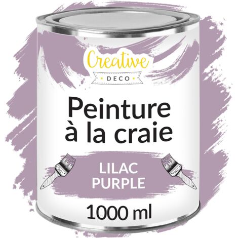 Peinture à la Craie Lilas 1L Mat et Lavable pour Meuble Bois