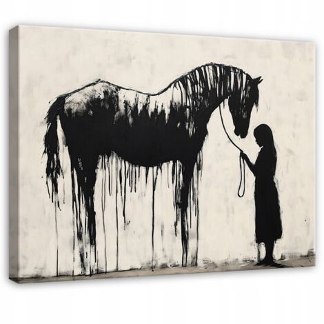Peinture abstraite banksy moderne pour chambre salon sur toile 120x80