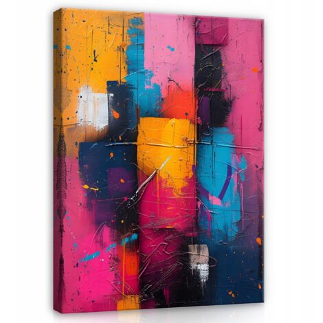 Peinture abstraite couleur moderne sur toile pour chambre salon 120x80