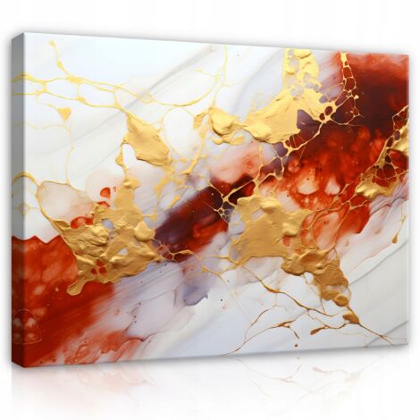 Peinture abstraite marbre sur toile Murale pour salon chambre grand 60x40