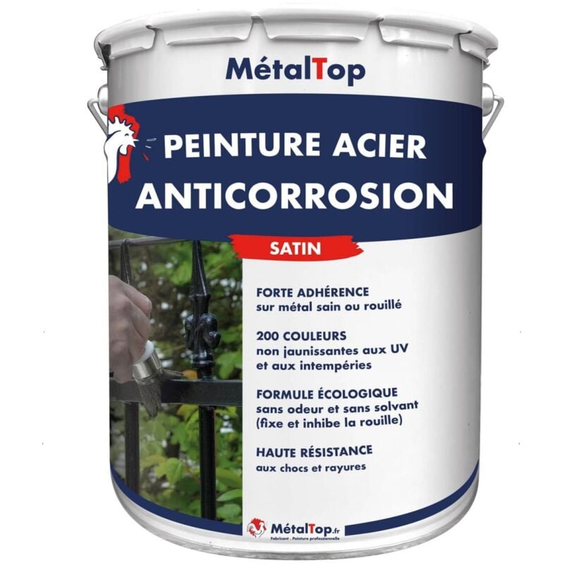 Metaltop - Peinture Acier Antico - Pot 1 l - 7016 - Gris anthracite