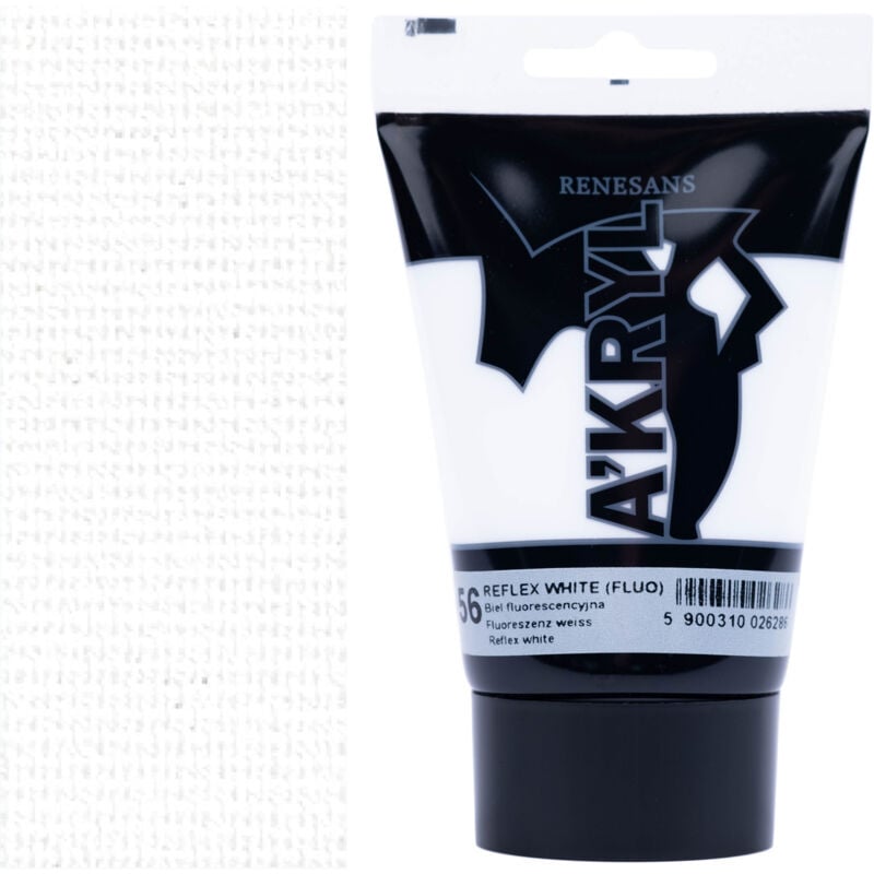 PEINTURE ACRYLIQUE A'KRYL artistique Renesans 100ml 56 BLANC FLUORESCENT