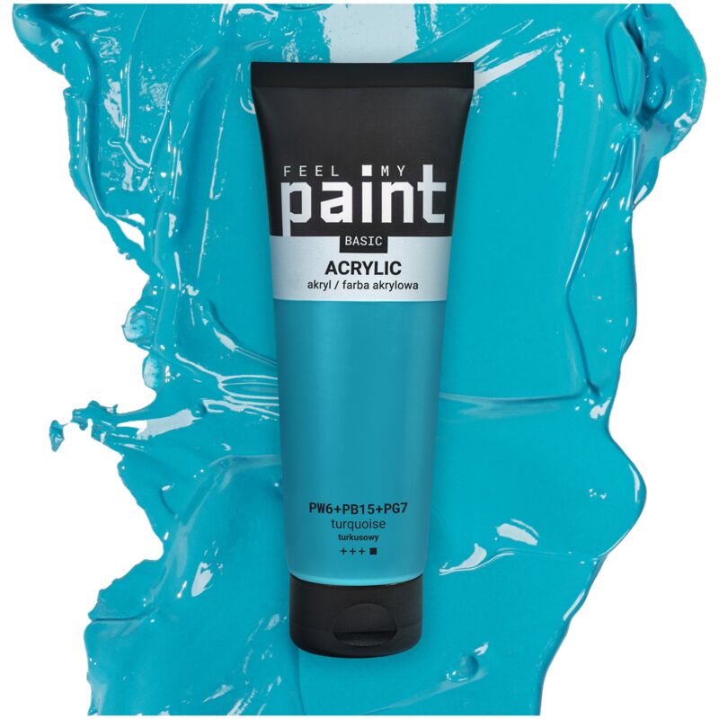 Peinture acrylique artistique professionnelle 120ml FeelMyPaint 19 Turquoise