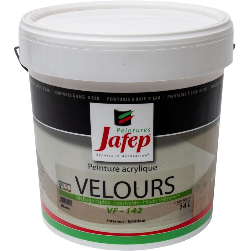 Peinture acrylique blanche velours VF-142 14L Jafep