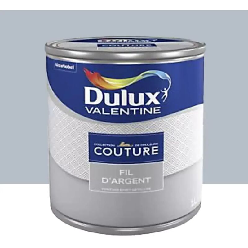 Peinture acrylique Dulux Valentine Couture Effet Métallisé Fil d'argent 1 l