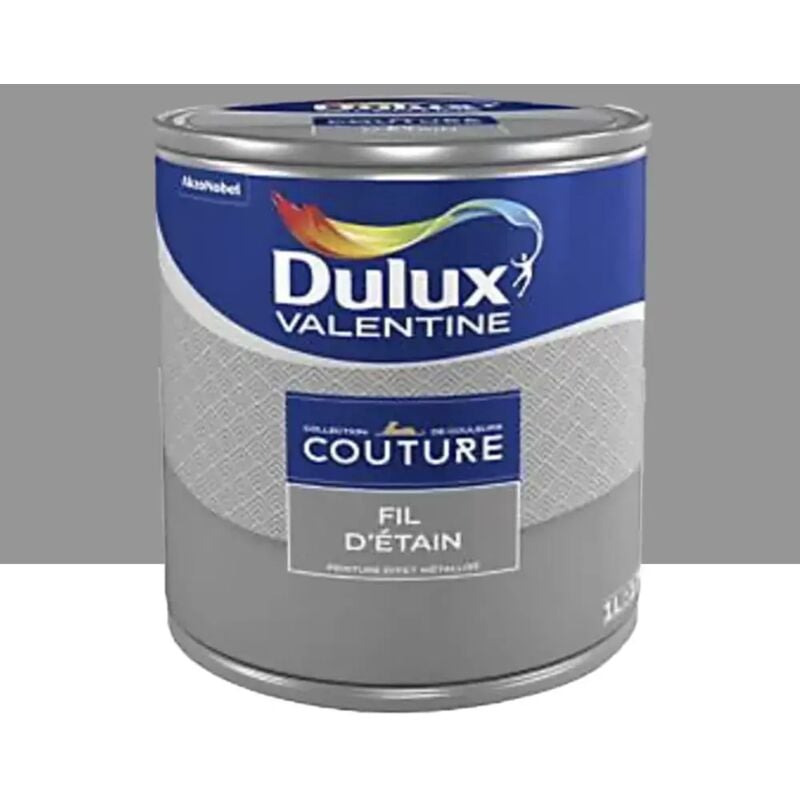 Peinture acrylique Dulux Valentine Couture Effet Métallisé Fil d'étain 1 l