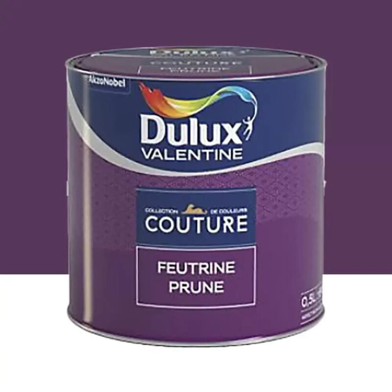 Peinture acrylique Dulux Valentine Couture Feutrine prune 0,5 l