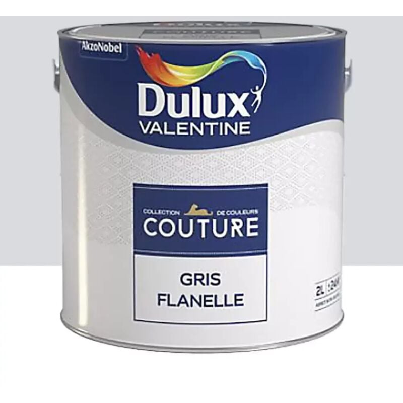 Peinture acrylique Dulux Valentine Couture Gris flanelle 2 l