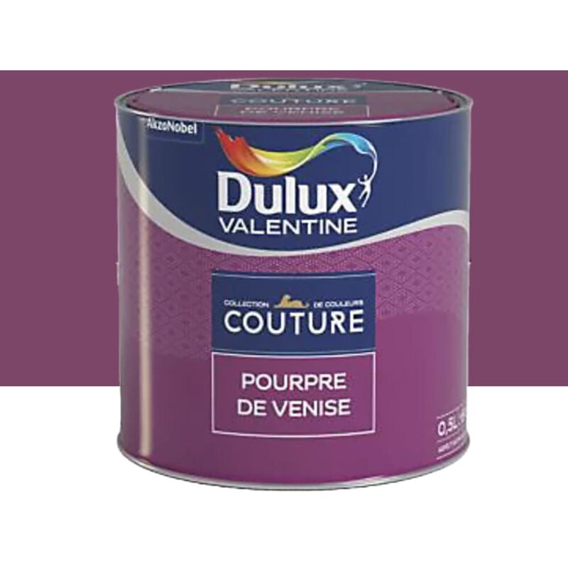 Peinture acrylique Dulux Valentine Couture Pourpre de Venise 0,5 l