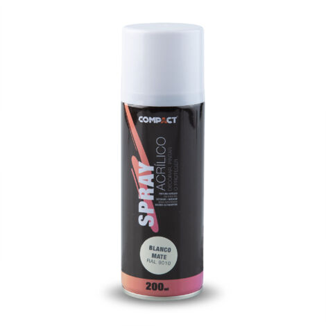 Peinture acrylique en spray blanc mat 200ml