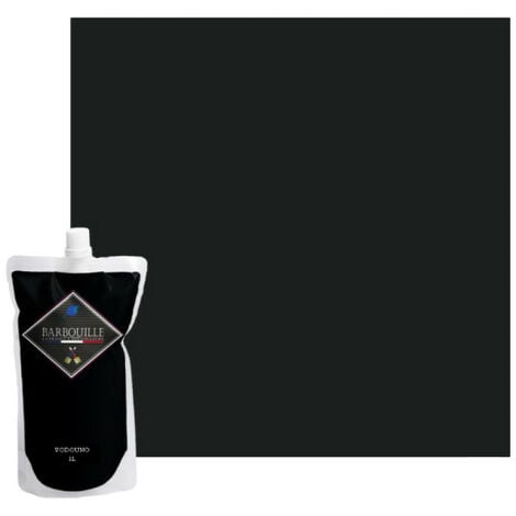 Peinture acrylique lessivable mat BARBOUILLE - Pour murs et plafonds - 1L - Noir Vodounô - Noir