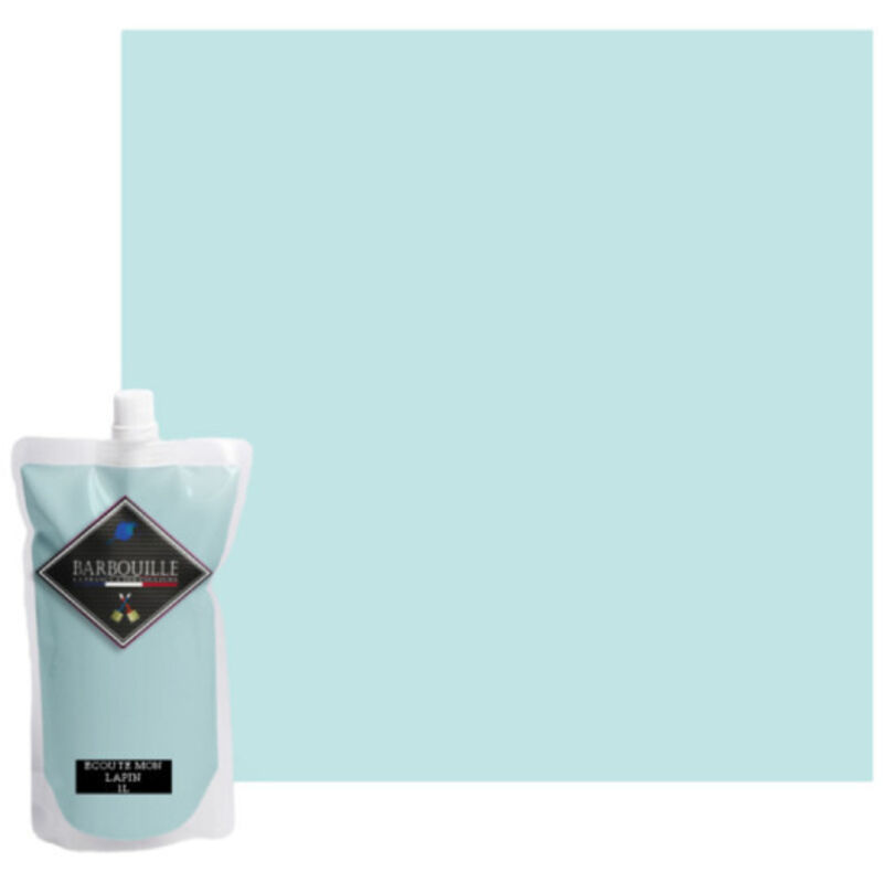 Peinture acrylique velours murs et plafonds 0,75L Bleu Ciel Ecoute mon lapin