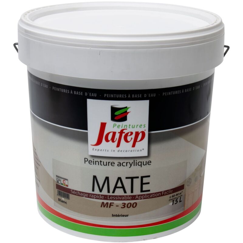 Peinture acrylique mate blanc MF-300 15 l Jafep
