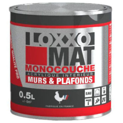 Peinture Acrylique Mate Monocouche Murs & Plafonds 0.5 L - Loxxo
