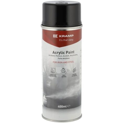 Peinture acrylique orange 400ml – Haute durabilité – Résistante aux rayures et chocs – Pour surfaces métalliques – Temps de séchage rapide – Kramp