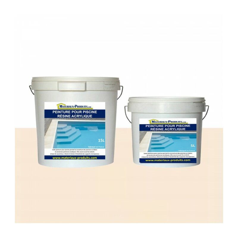 Peinture Acrylique Piscine Beige - 15 L Beige