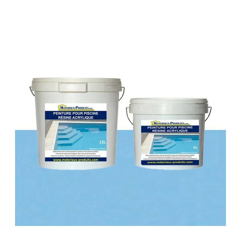 Matpro - Peinture pour piscine résine Acrylique Bleue Piscine -