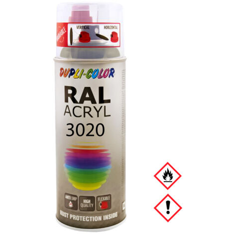Peinture Acrylique Ral Rouge Trafic Séchage Rapide, Haute Brillance, Couleur Ral Fidèle - Motip Dupli France