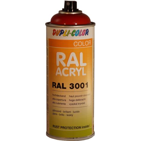 Peinture Acrylique Ral3001 Rouge Signal Brillant 400 Ml Dupli Color Rouge de securite