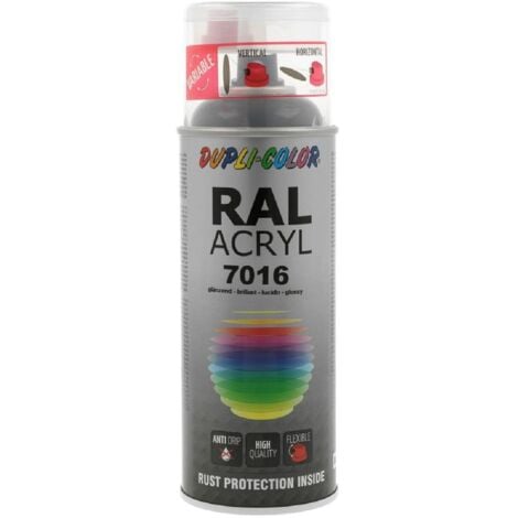 Peinture Acrylique Ral7016 Brillant 400 Ml Dupli Color Gris anthracite