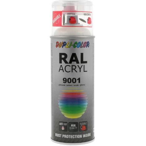 Peinture Acrylique Ral9001 Brillant 400 Ml Dupli Color Blanc Creme