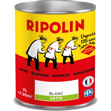 Peinture acrylique RIPOLIN Collector Blanc satin 2 L