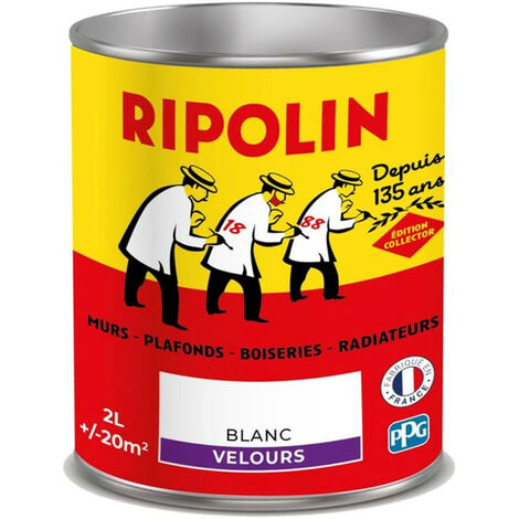 Peinture acrylique RIPOLIN Collector Blanc velours 2,5 L - Blanc