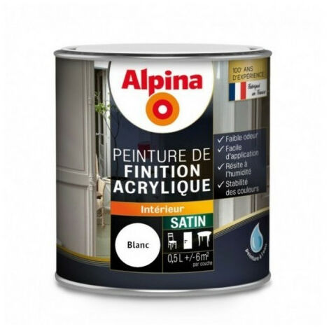 Peinture de finition acrylique satin 0.5L