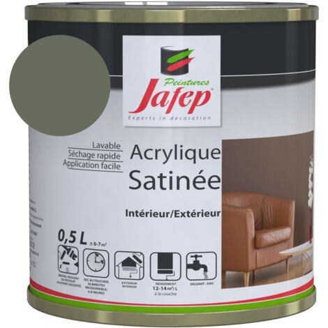 Peinture acrylique satinée gris béton Jafep  0,5l