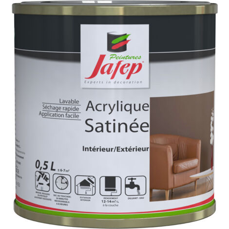 Peinture acrylique satinée gris galaxy 0,5L Jafep