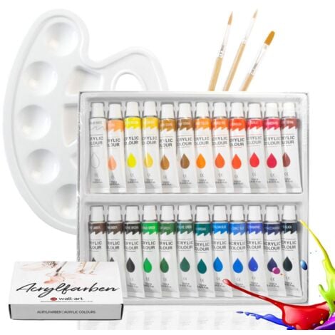 ECD Germany Kit de Peinture de 145 Pièces, Mallette en Aluminium, Set de Dessin  Enfant, Boîte